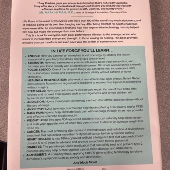 LIFE FORCE BOOK - Picture 2 of 2